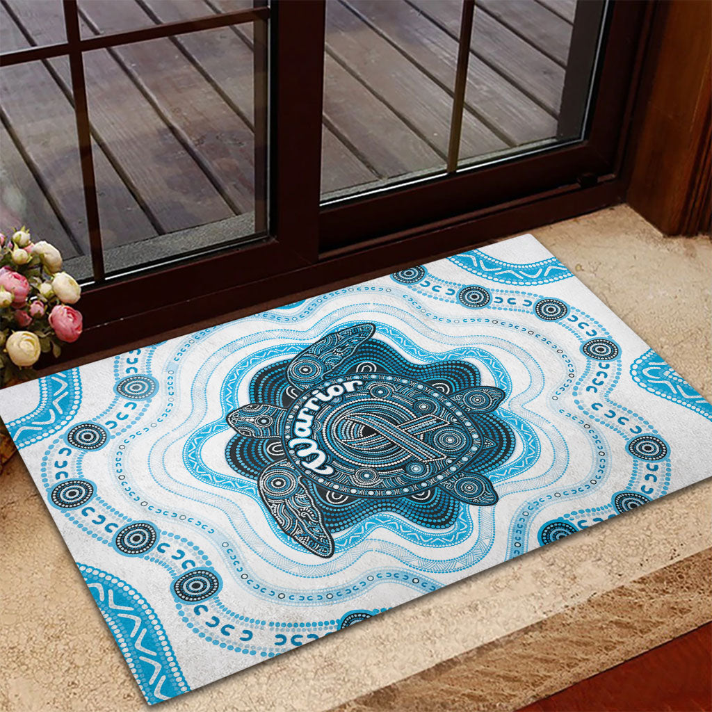 Prostate Cancer Awareness Month Rubber Doormat Warrior Ribbon Turtle Dot Art Pattern