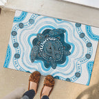 Prostate Cancer Awareness Month Rubber Doormat Warrior Ribbon Turtle Dot Art Pattern