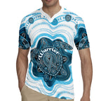 Personalised Prostate Cancer Awareness Month Rugby Jersey Warrior Ribbon Turtle Dot Art Pattern