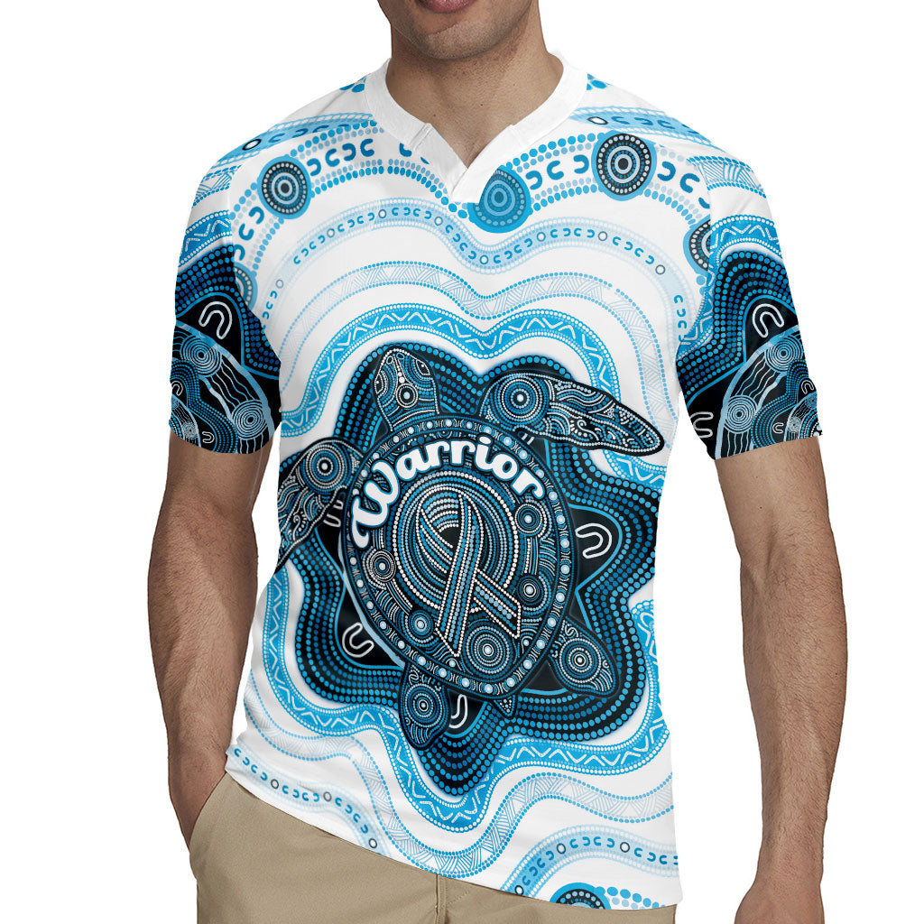 Personalised Prostate Cancer Awareness Month Rugby Jersey Warrior Ribbon Turtle Dot Art Pattern
