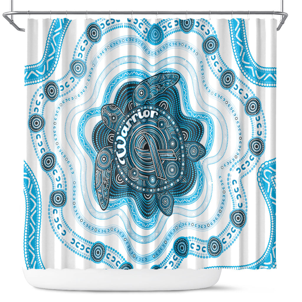 Prostate Cancer Awareness Month Shower Curtain Warrior Ribbon Turtle Dot Art Pattern