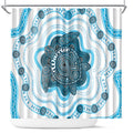 Prostate Cancer Awareness Month Shower Curtain Warrior Ribbon Turtle Dot Art Pattern