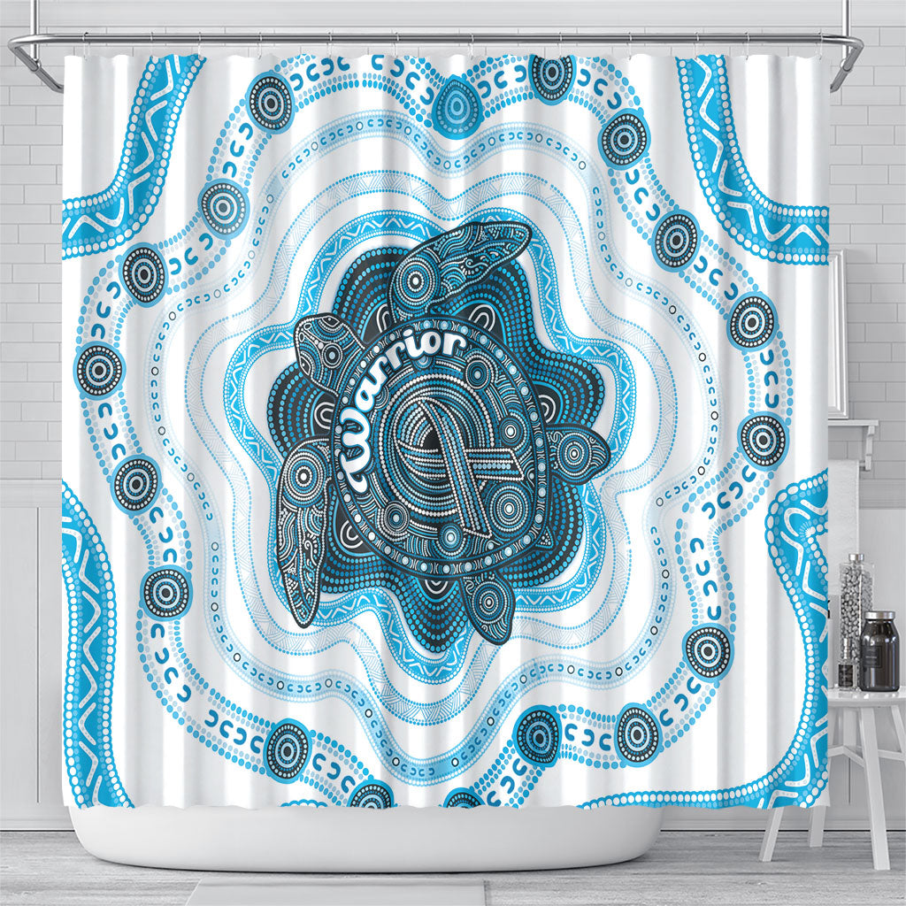 Prostate Cancer Awareness Month Shower Curtain Warrior Ribbon Turtle Dot Art Pattern