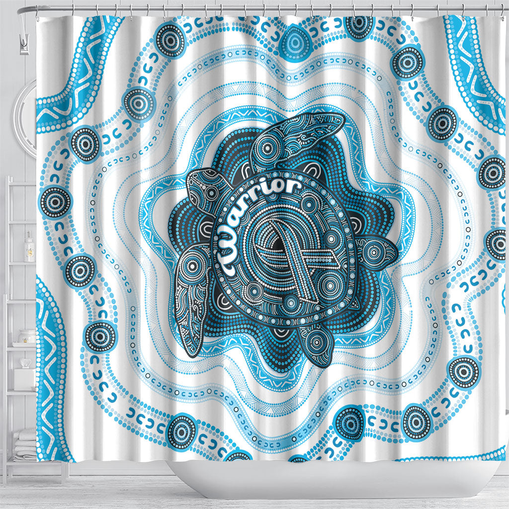 Prostate Cancer Awareness Month Shower Curtain Warrior Ribbon Turtle Dot Art Pattern