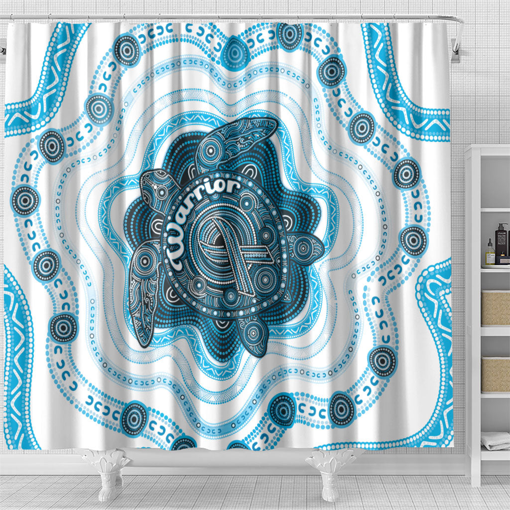Prostate Cancer Awareness Month Shower Curtain Warrior Ribbon Turtle Dot Art Pattern