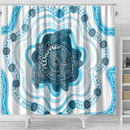 Prostate Cancer Awareness Month Shower Curtain Warrior Ribbon Turtle Dot Art Pattern