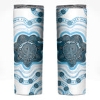 Personalised Prostate Cancer Awareness Month Skinny Tumbler Warrior Ribbon Turtle Dot Art Pattern