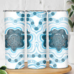 Personalised Prostate Cancer Awareness Month Skinny Tumbler Warrior Ribbon Turtle Dot Art Pattern