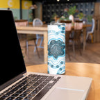 Personalised Prostate Cancer Awareness Month Skinny Tumbler Warrior Ribbon Turtle Dot Art Pattern