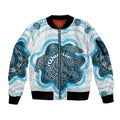 Personalised Prostate Cancer Awareness Month Sleeve Zip Bomber Jacket Warrior Ribbon Turtle Dot Art Pattern