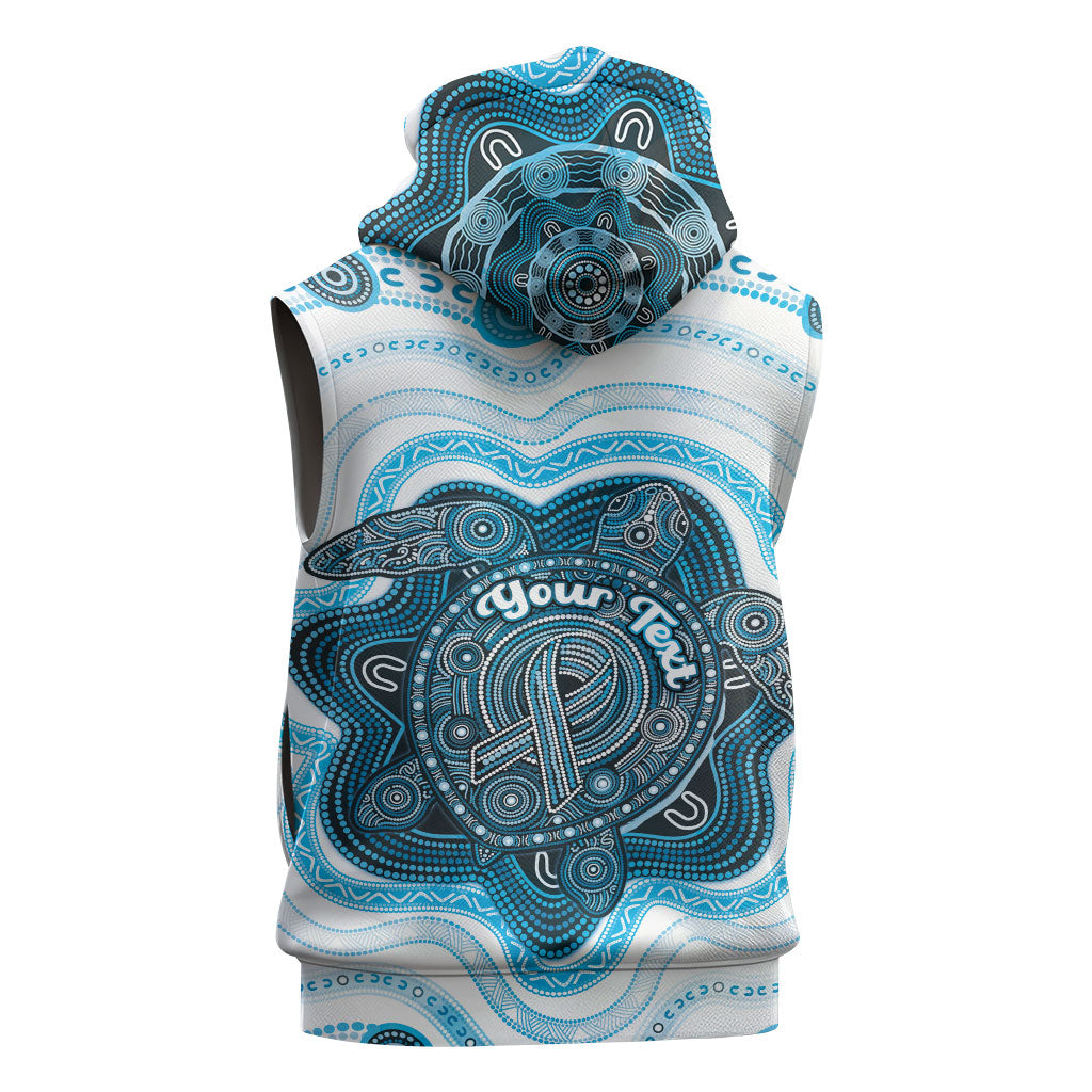 Personalised Prostate Cancer Awareness Month Sleeveless Hoodie Warrior Ribbon Turtle Dot Art Pattern