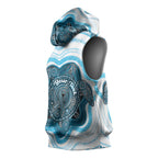 Personalised Prostate Cancer Awareness Month Sleeveless Hoodie Warrior Ribbon Turtle Dot Art Pattern