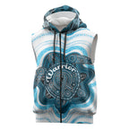 Personalised Prostate Cancer Awareness Month Sleeveless Zip Hoodie Warrior Ribbon Turtle Dot Art Pattern