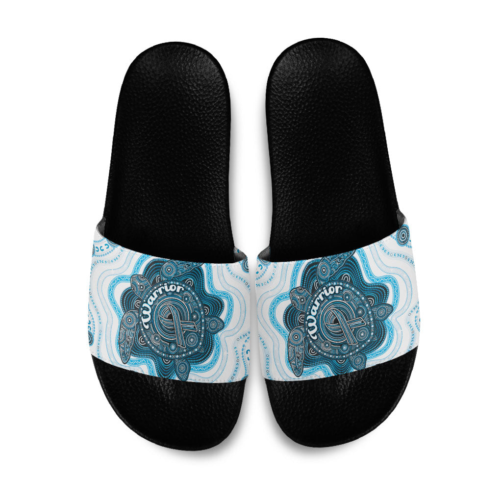 Prostate Cancer Awareness Month Slide Sandals Warrior Ribbon Turtle Dot Art Pattern