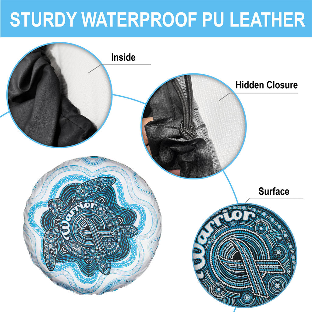 Prostate Cancer Awareness Month Spare Tire Cover Warrior Ribbon Turtle Dot Art Pattern