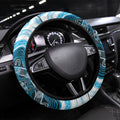 Prostate Cancer Awareness Month Steering Wheel Cover Warrior Ribbon Turtle Dot Art Pattern