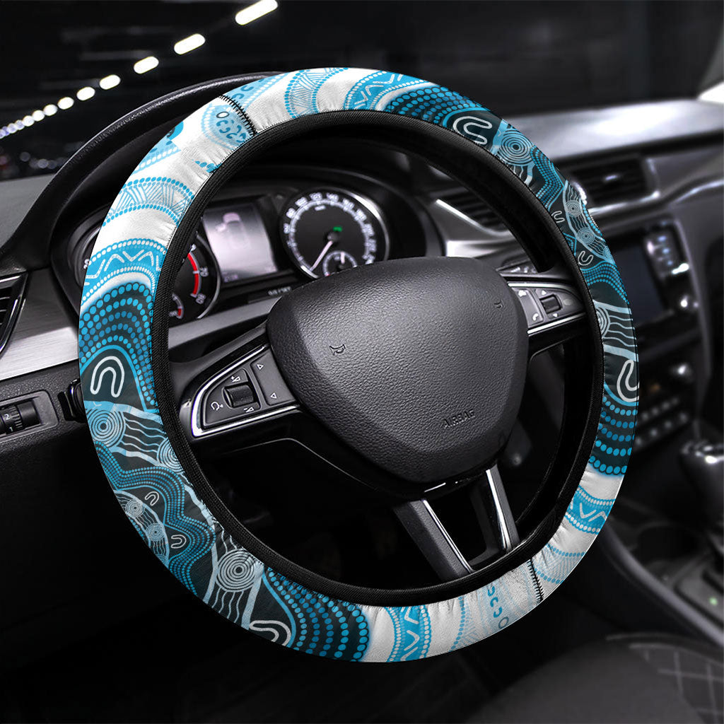 Prostate Cancer Awareness Month Steering Wheel Cover Warrior Ribbon Turtle Dot Art Pattern