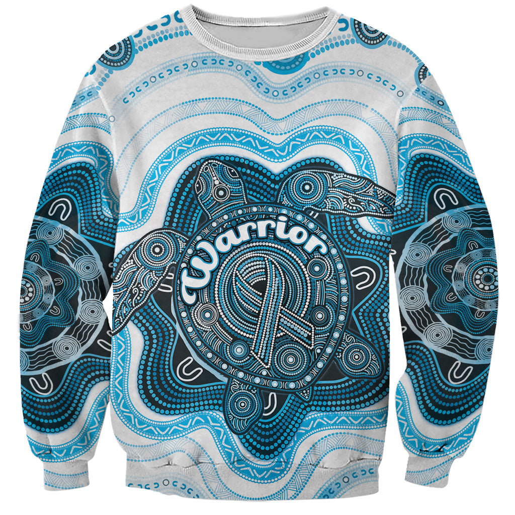 Personalised Prostate Cancer Awareness Month Sweatshirt Warrior Ribbon Turtle Dot Art Pattern