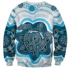 Personalised Prostate Cancer Awareness Month Sweatshirt Warrior Ribbon Turtle Dot Art Pattern