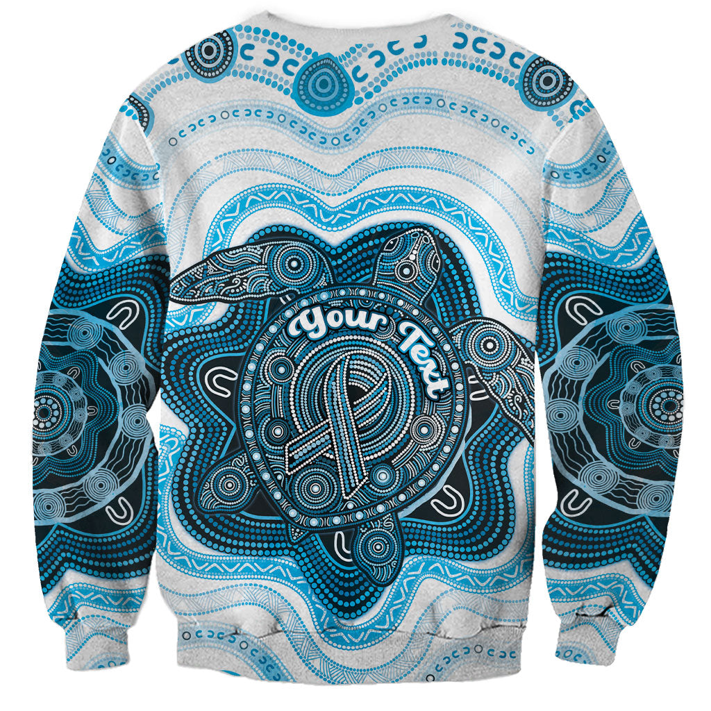 Personalised Prostate Cancer Awareness Month Sweatshirt Warrior Ribbon Turtle Dot Art Pattern