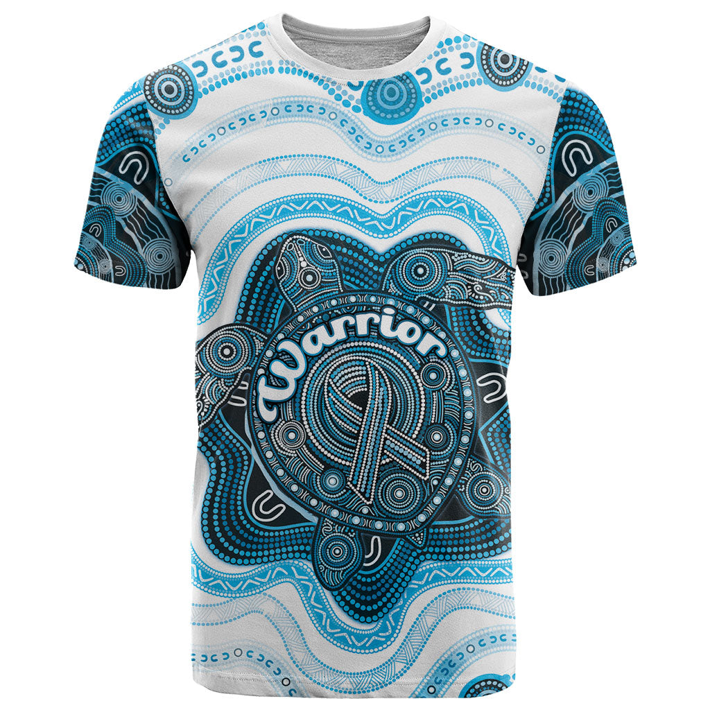 Personalised Prostate Cancer Awareness Month T Shirt Warrior Ribbon Turtle Dot Art Pattern