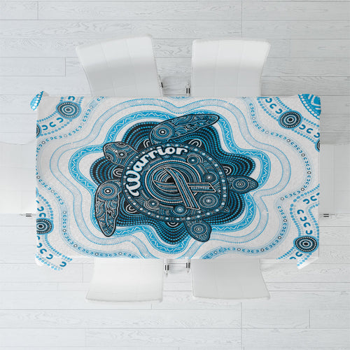 Prostate Cancer Awareness Month Tablecloth Warrior Ribbon Turtle Dot Art Pattern
