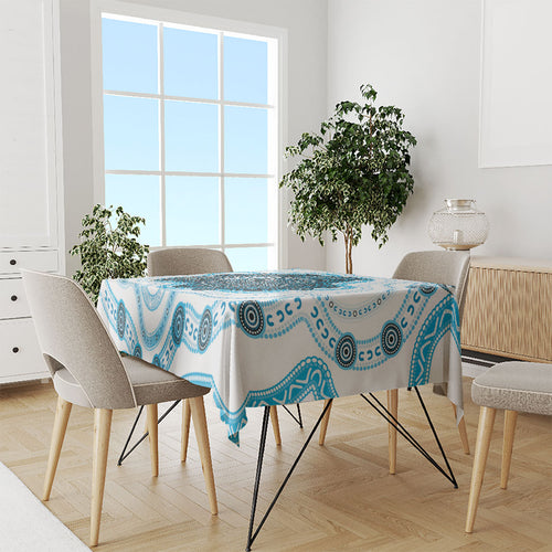 Prostate Cancer Awareness Month Tablecloth Warrior Ribbon Turtle Dot Art Pattern