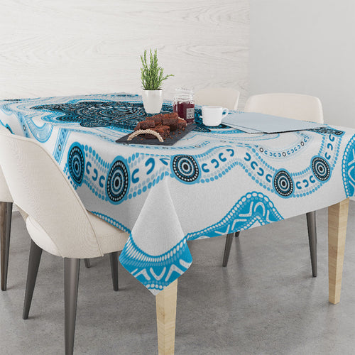 Prostate Cancer Awareness Month Tablecloth Warrior Ribbon Turtle Dot Art Pattern