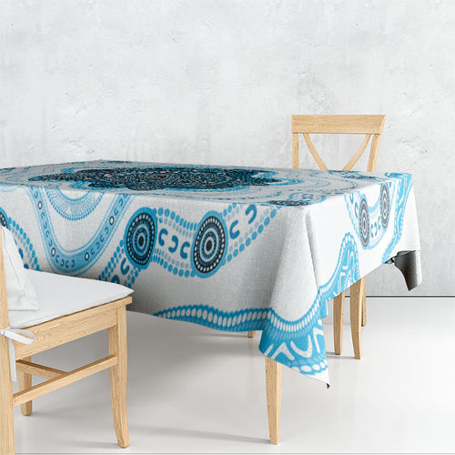 Prostate Cancer Awareness Month Tablecloth Warrior Ribbon Turtle Dot Art Pattern
