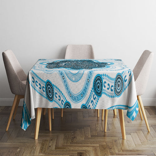 Prostate Cancer Awareness Month Tablecloth Warrior Ribbon Turtle Dot Art Pattern
