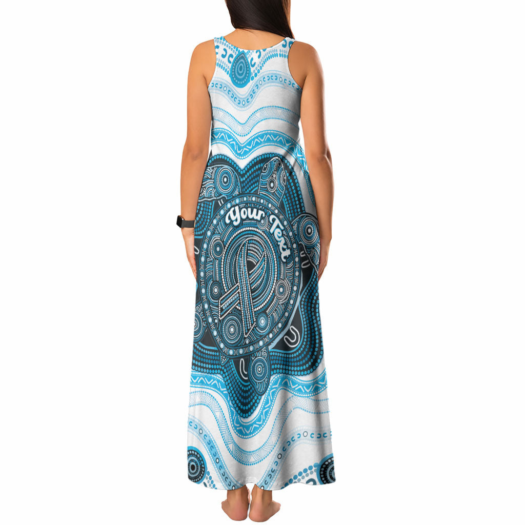 Personalised Prostate Cancer Awareness Month Tank Maxi Dress Warrior Ribbon Turtle Dot Art Pattern