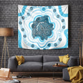 Prostate Cancer Awareness Month Tapestry Warrior Ribbon Turtle Dot Art Pattern