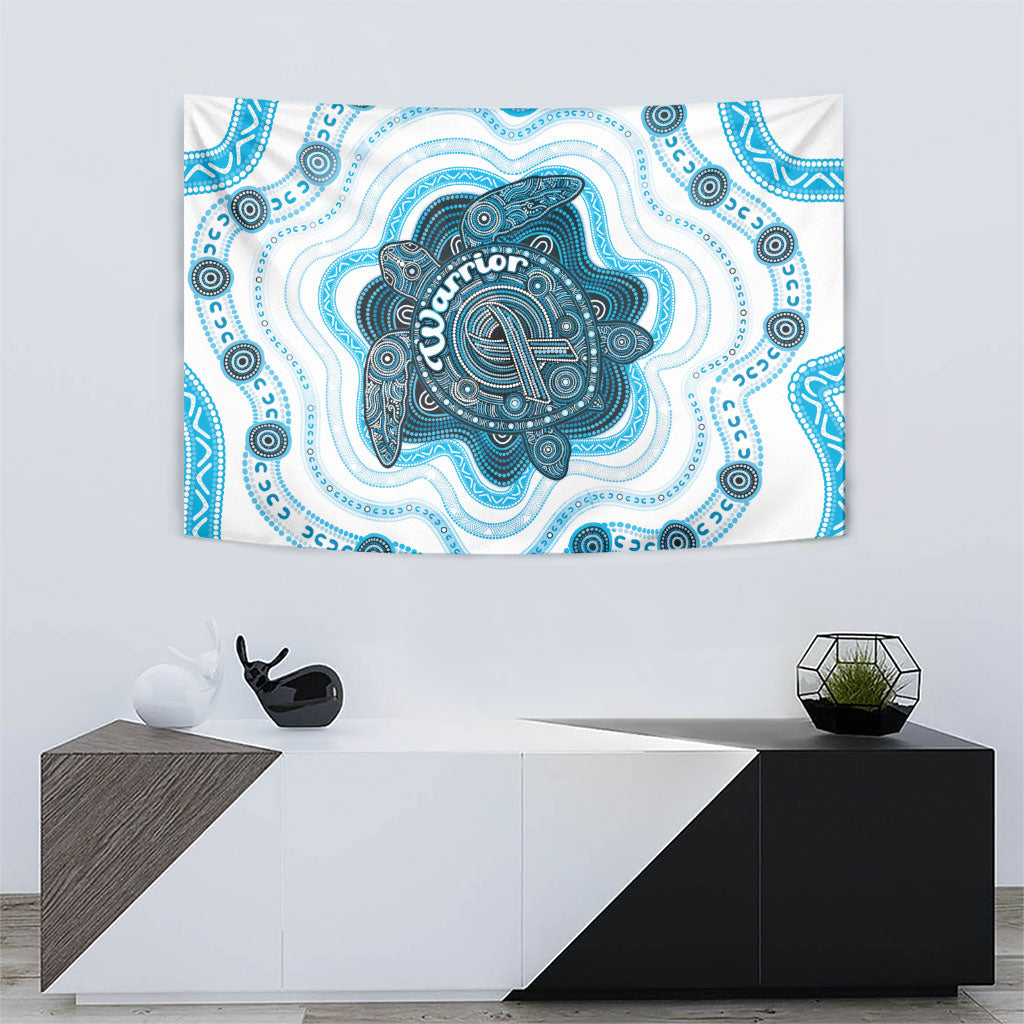 Prostate Cancer Awareness Month Tapestry Warrior Ribbon Turtle Dot Art Pattern