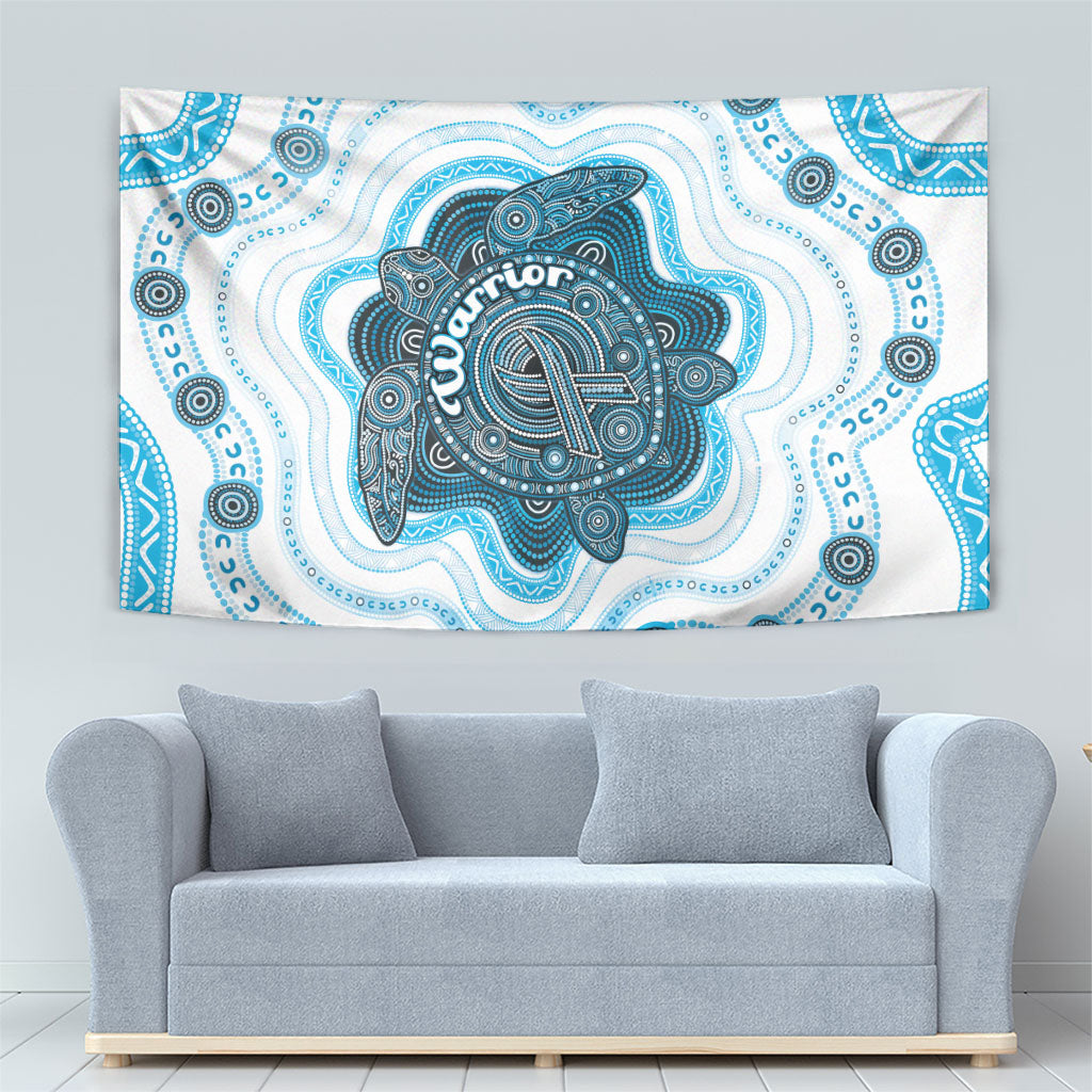 Prostate Cancer Awareness Month Tapestry Warrior Ribbon Turtle Dot Art Pattern