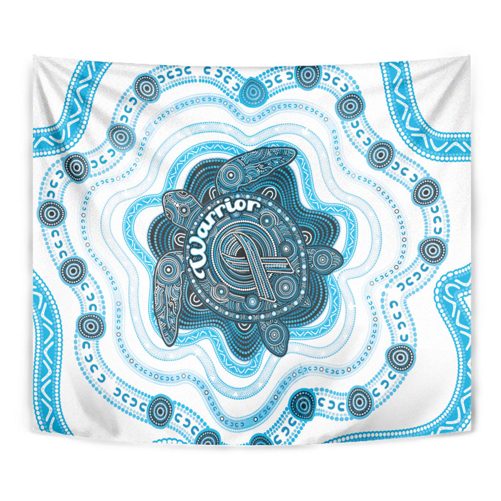 Prostate Cancer Awareness Month Tapestry Warrior Ribbon Turtle Dot Art Pattern