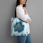 Prostate Cancer Awareness Month Tote Bag Warrior Ribbon Turtle Dot Art Pattern
