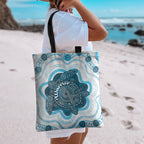 Prostate Cancer Awareness Month Tote Bag Warrior Ribbon Turtle Dot Art Pattern