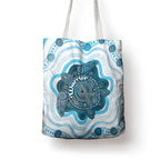 Prostate Cancer Awareness Month Tote Bag Warrior Ribbon Turtle Dot Art Pattern