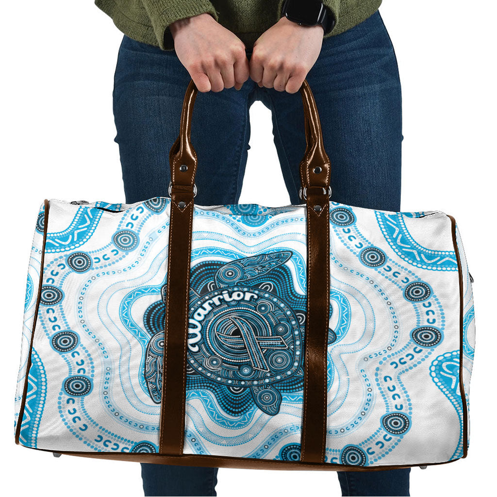 Prostate Cancer Awareness Month Travel Bag Warrior Ribbon Turtle Dot Art Pattern