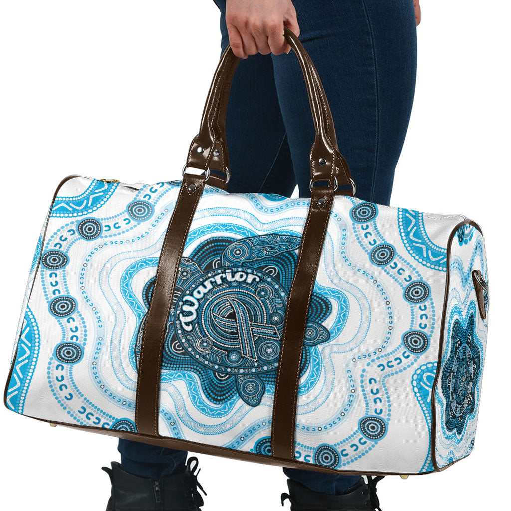 Prostate Cancer Awareness Month Travel Bag Warrior Ribbon Turtle Dot Art Pattern