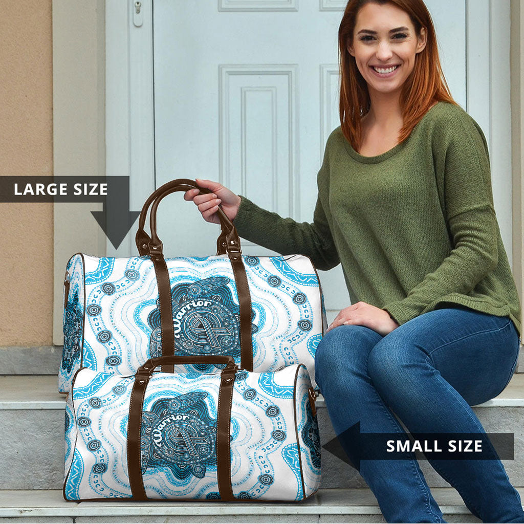 Prostate Cancer Awareness Month Travel Bag Warrior Ribbon Turtle Dot Art Pattern