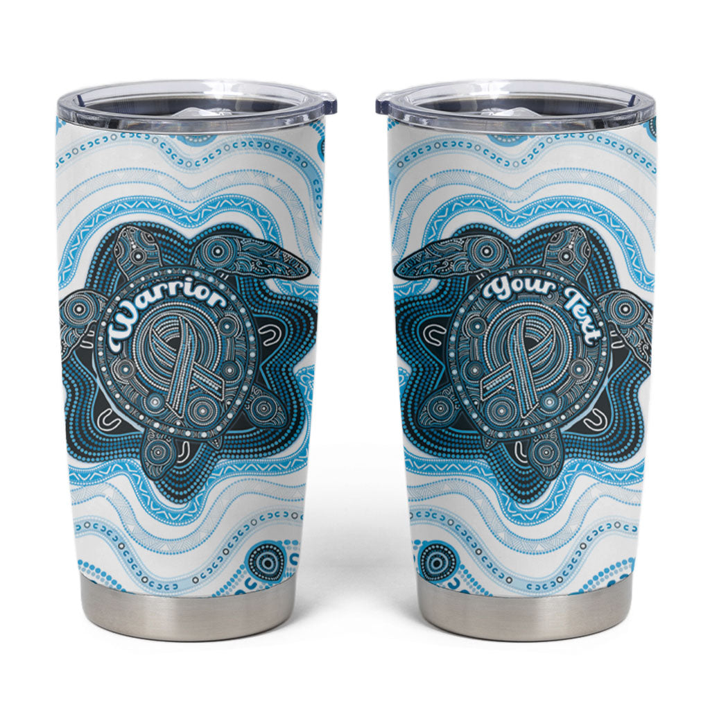 Personalised Prostate Cancer Awareness Month Tumbler Cup Warrior Ribbon Turtle Dot Art Pattern