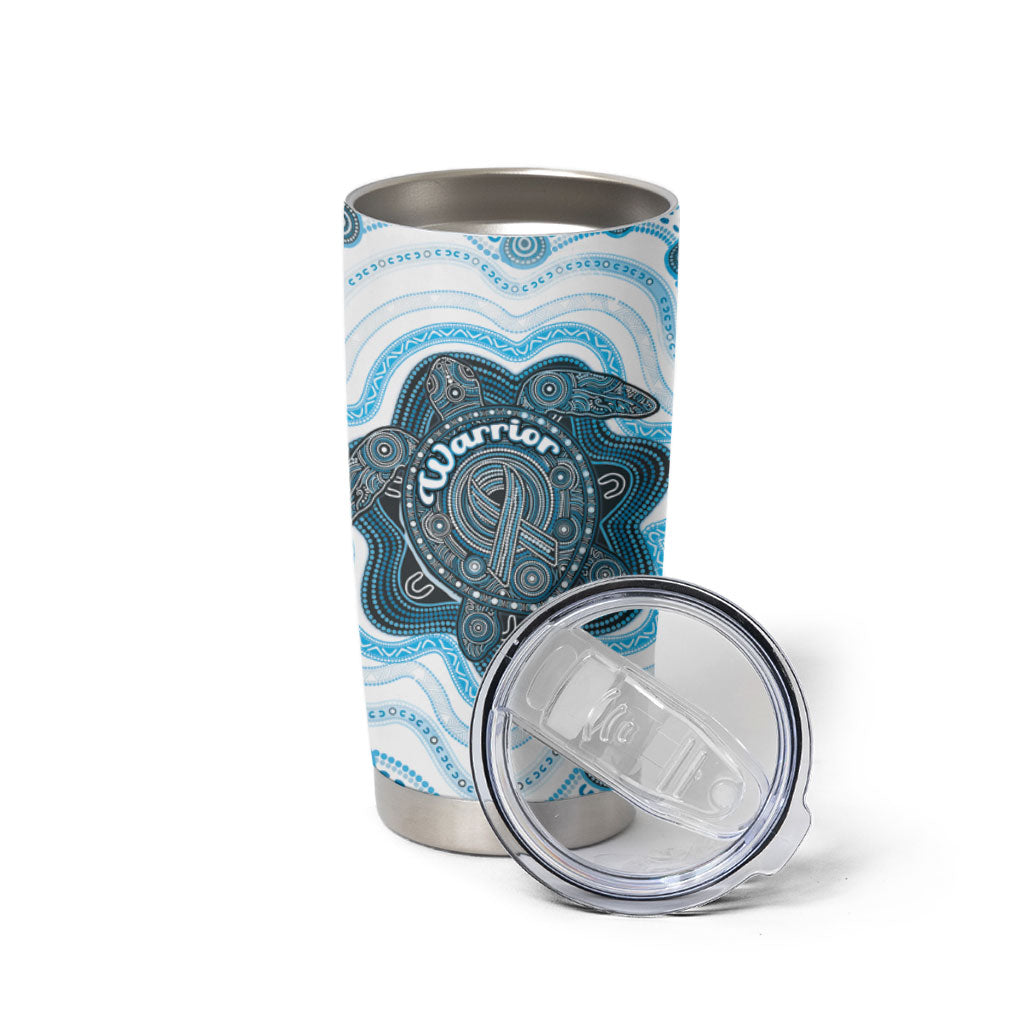 Personalised Prostate Cancer Awareness Month Tumbler Cup Warrior Ribbon Turtle Dot Art Pattern