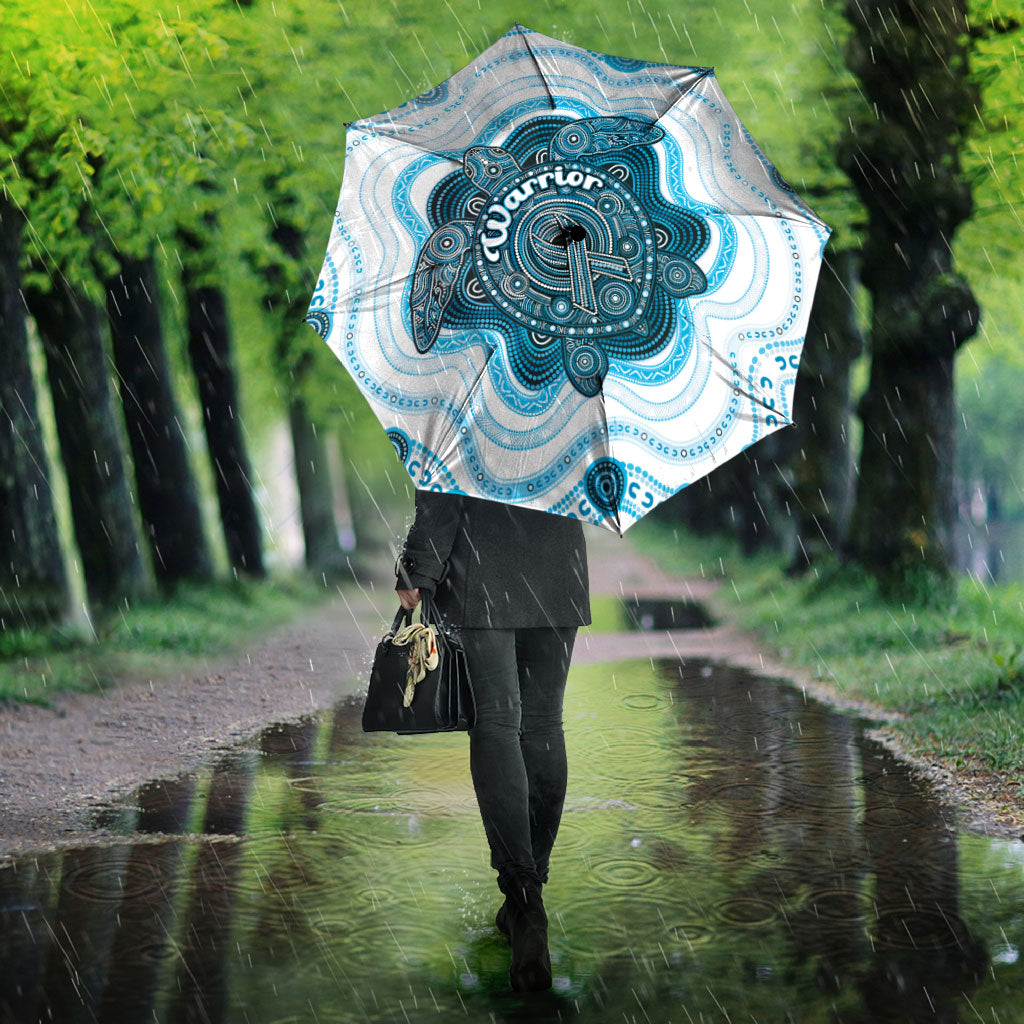 Prostate Cancer Awareness Month Umbrella Warrior Ribbon Turtle Dot Art Pattern