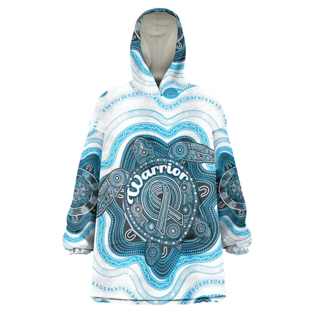 Personalised Prostate Cancer Awareness Month Wearable Blanket Hoodie Warrior Ribbon Turtle Dot Art Pattern