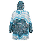 Personalised Prostate Cancer Awareness Month Wearable Blanket Hoodie Warrior Ribbon Turtle Dot Art Pattern