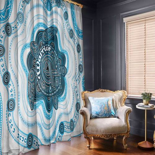 Prostate Cancer Awareness Month Window Curtain Warrior Ribbon Turtle Dot Art Pattern