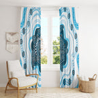 Prostate Cancer Awareness Month Window Curtain Warrior Ribbon Turtle Dot Art Pattern
