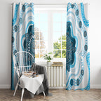 Prostate Cancer Awareness Month Window Curtain Warrior Ribbon Turtle Dot Art Pattern
