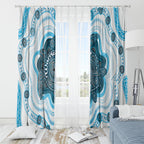 Prostate Cancer Awareness Month Window Curtain Warrior Ribbon Turtle Dot Art Pattern